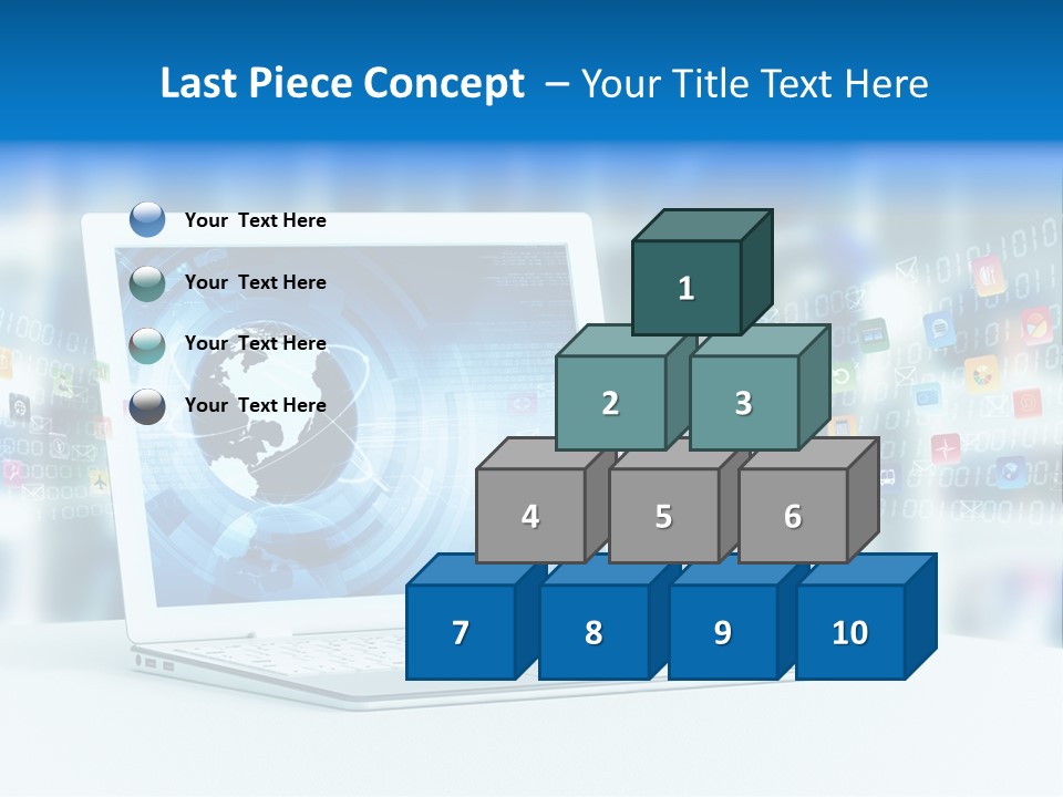 A Laptop Computer Sitting On Top Of A Desk PowerPoint Template