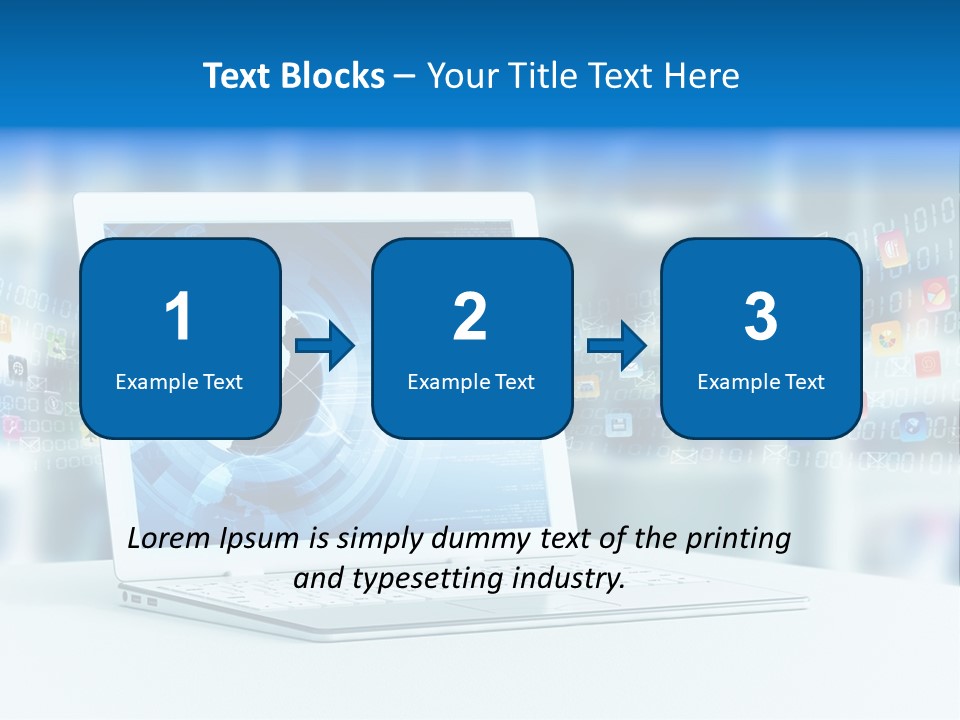 A Laptop Computer Sitting On Top Of A Desk PowerPoint Template