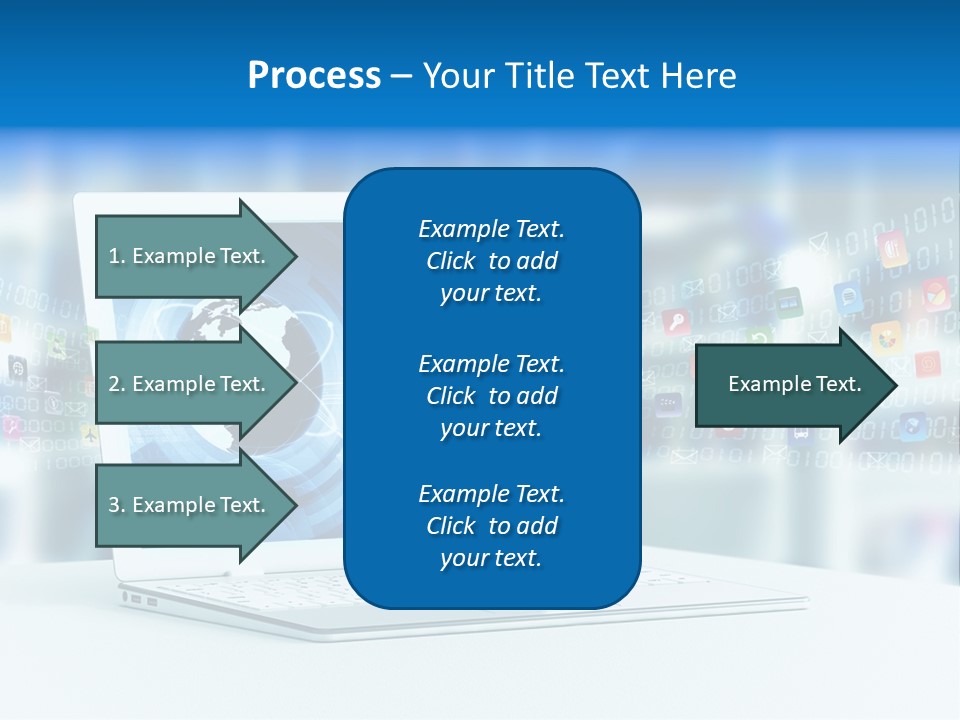 A Laptop Computer Sitting On Top Of A Desk PowerPoint Template