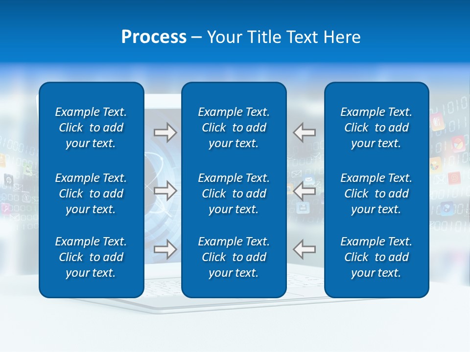 A Laptop Computer Sitting On Top Of A Desk PowerPoint Template