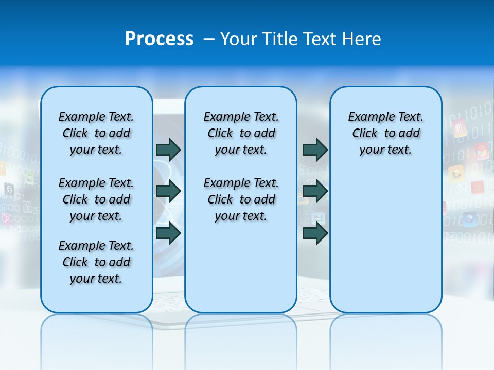 A Laptop Computer Sitting On Top Of A Desk PowerPoint Template