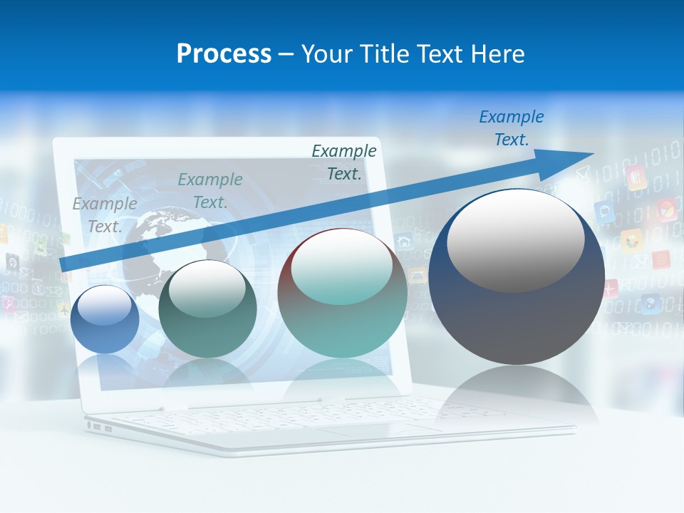 A Laptop Computer Sitting On Top Of A Desk PowerPoint Template