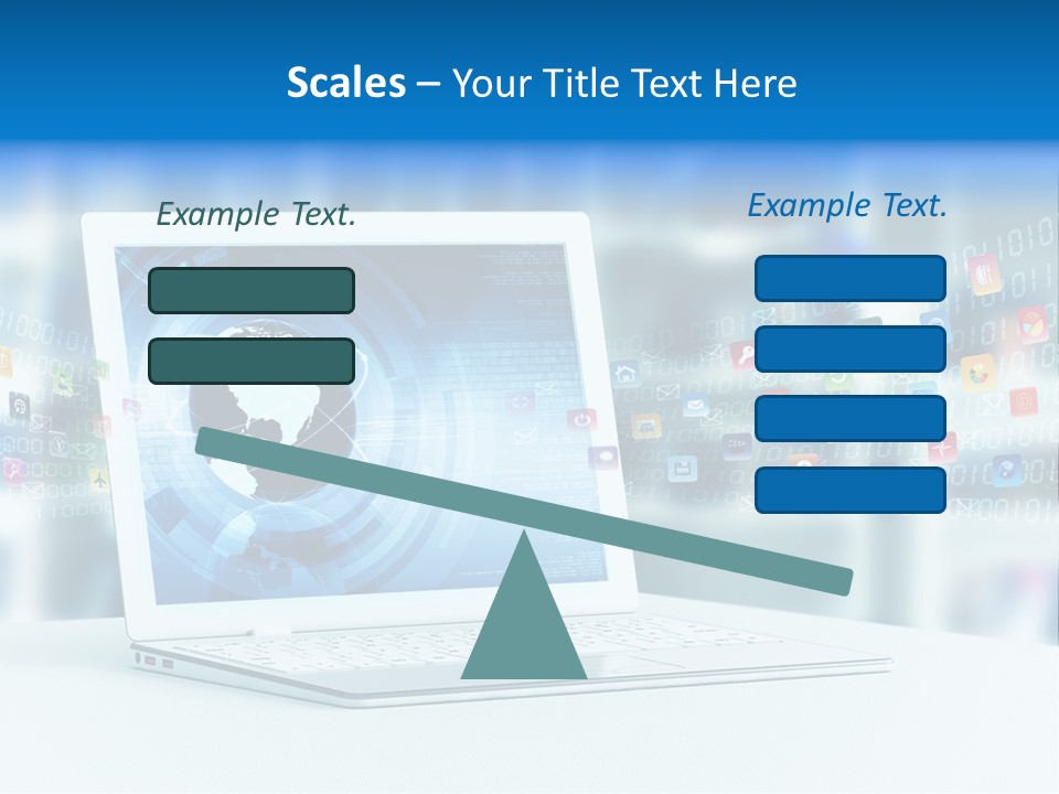 A Laptop Computer Sitting On Top Of A Desk PowerPoint Template