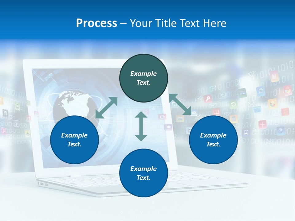 A Laptop Computer Sitting On Top Of A Desk PowerPoint Template