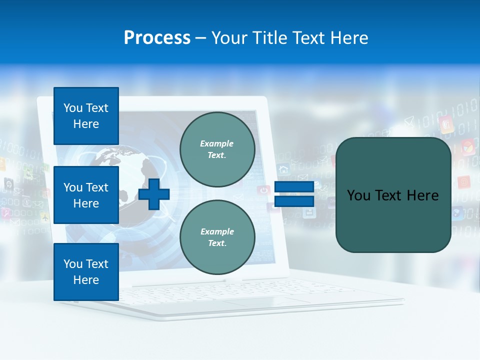 A Laptop Computer Sitting On Top Of A Desk PowerPoint Template