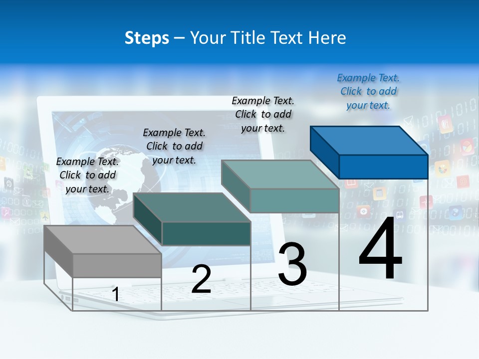 A Laptop Computer Sitting On Top Of A Desk PowerPoint Template