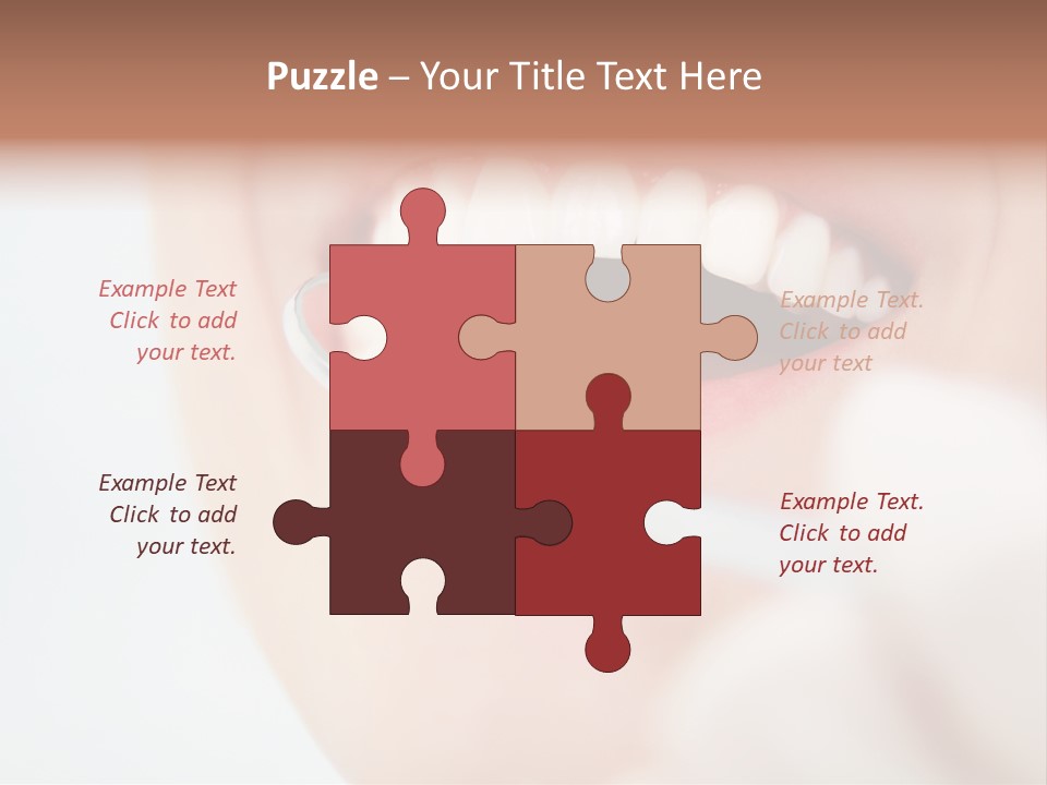 A Person Holding A Magnifying Glass Over A Tooth PowerPoint Template