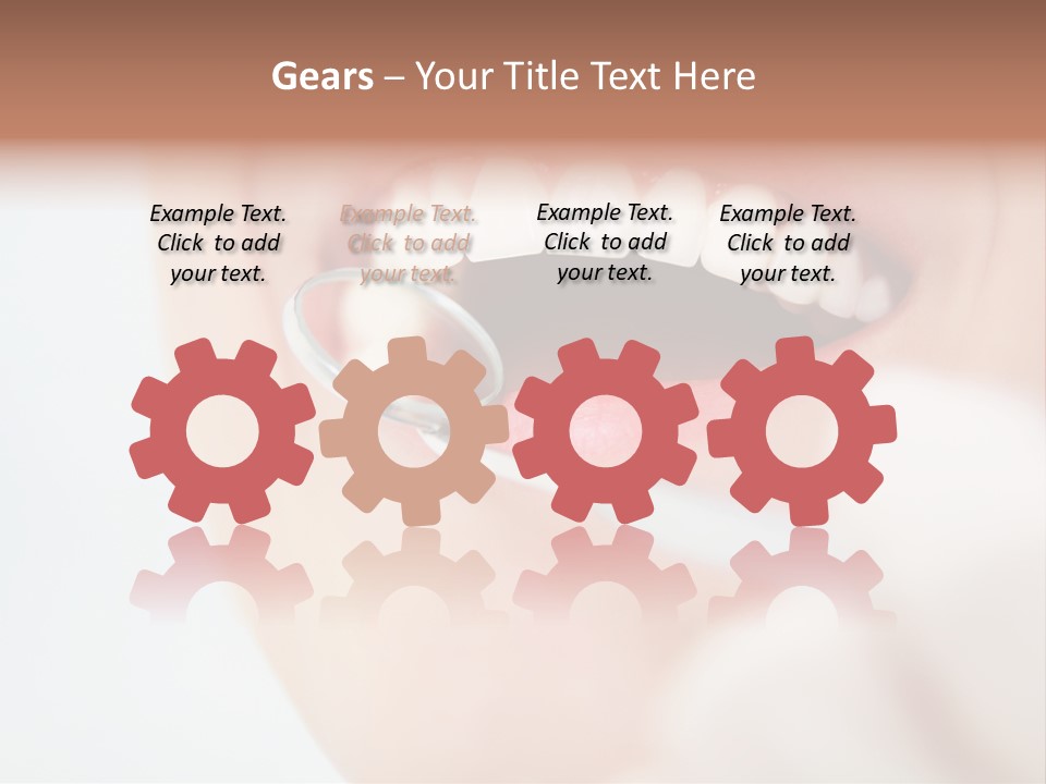 A Person Holding A Magnifying Glass Over A Tooth PowerPoint Template