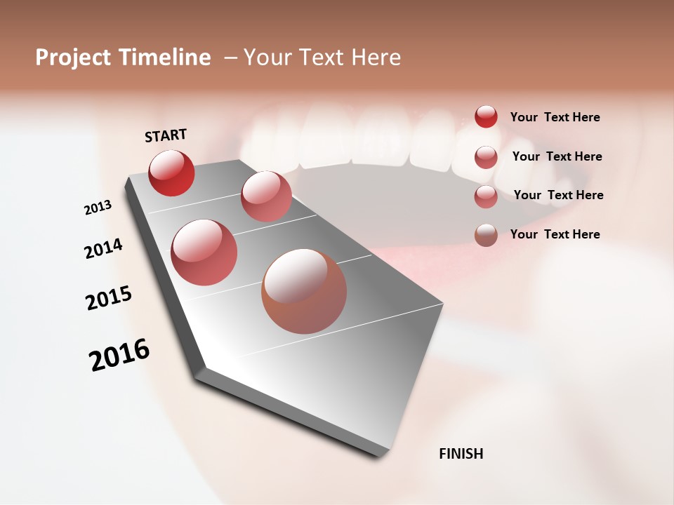 A Person Holding A Magnifying Glass Over A Tooth PowerPoint Template