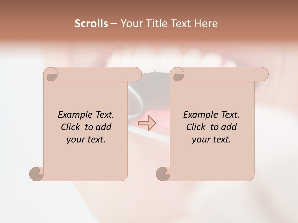 A Person Holding A Magnifying Glass Over A Tooth PowerPoint Template