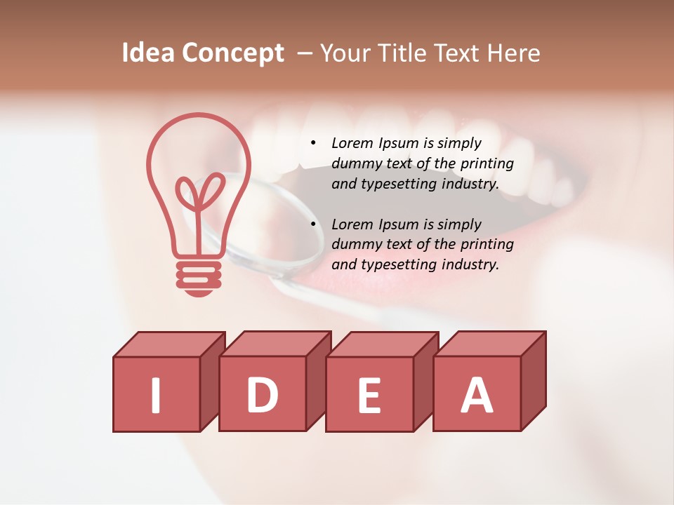 A Person Holding A Magnifying Glass Over A Tooth PowerPoint Template