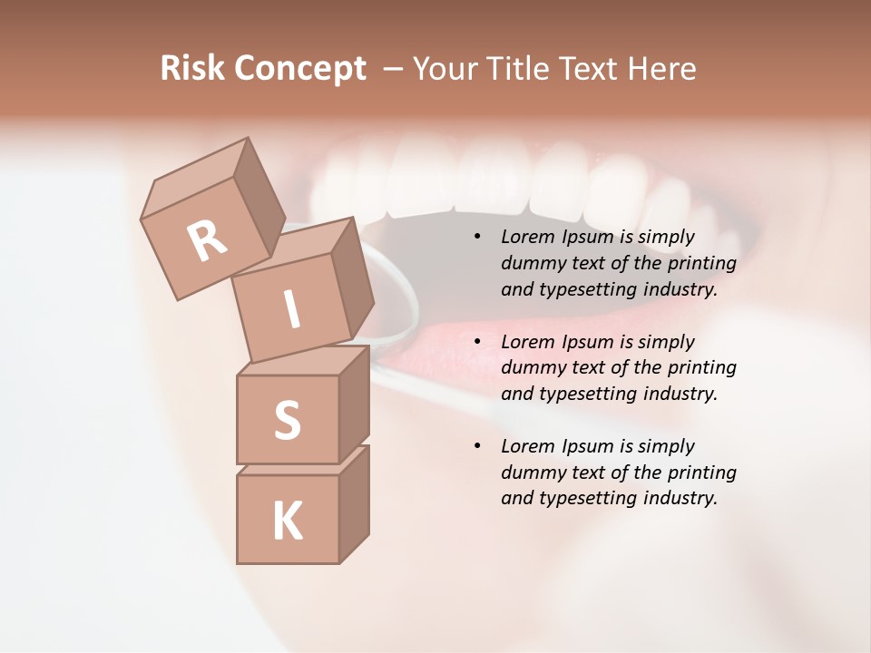 A Person Holding A Magnifying Glass Over A Tooth PowerPoint Template