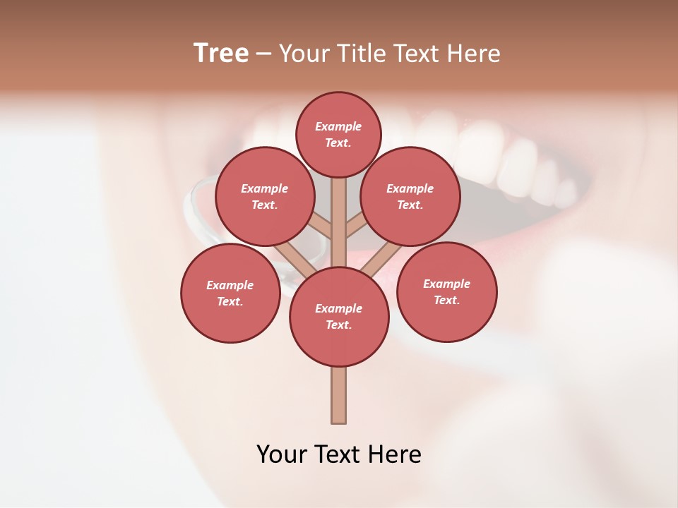 A Person Holding A Magnifying Glass Over A Tooth PowerPoint Template