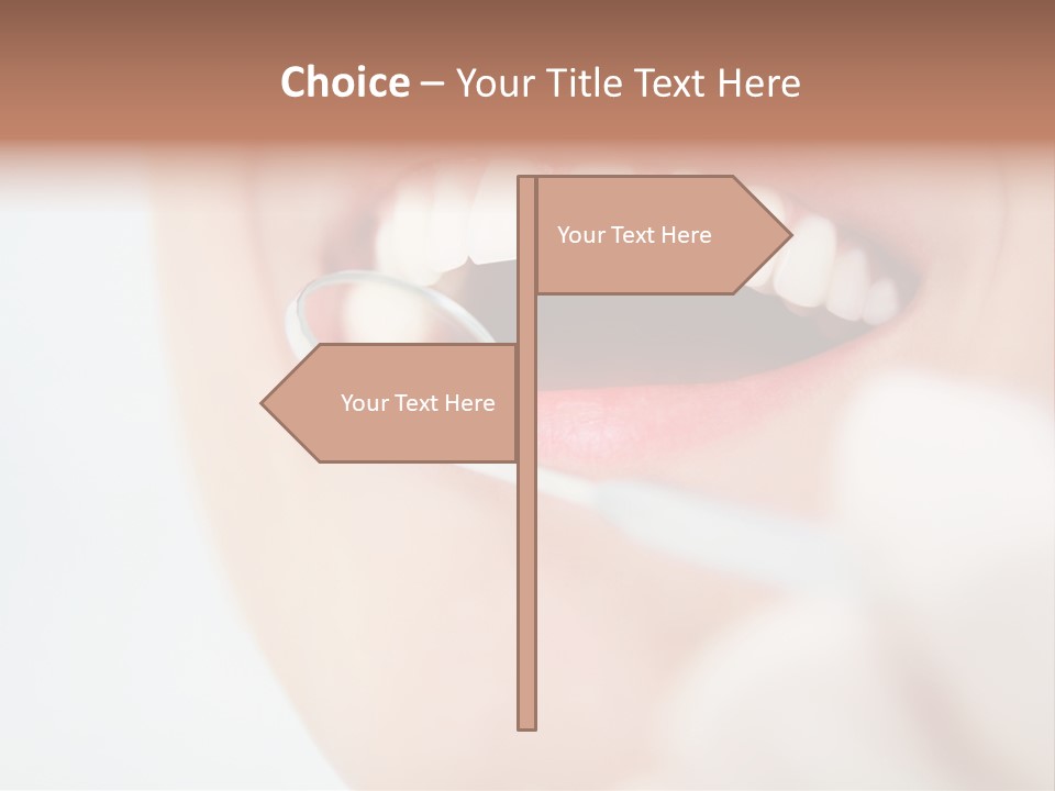 A Person Holding A Magnifying Glass Over A Tooth PowerPoint Template