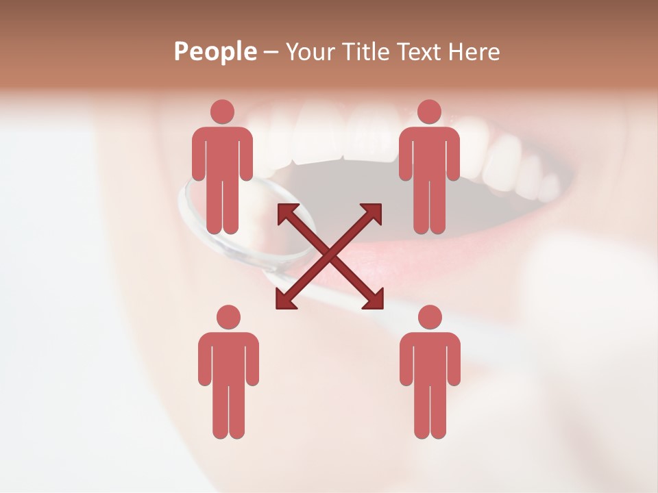A Person Holding A Magnifying Glass Over A Tooth PowerPoint Template