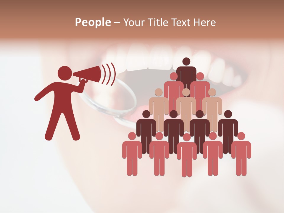 A Person Holding A Magnifying Glass Over A Tooth PowerPoint Template