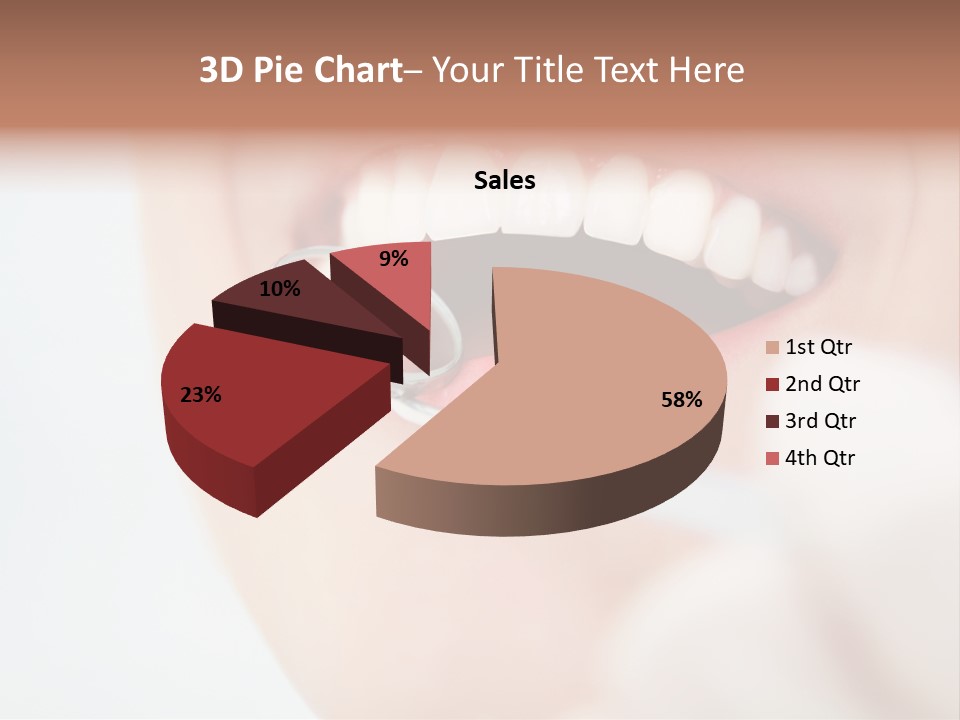 A Person Holding A Magnifying Glass Over A Tooth PowerPoint Template