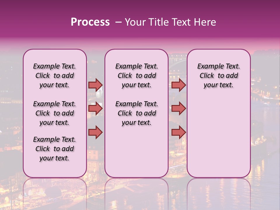 A City At Night With A Bridge In The Background PowerPoint Template