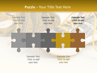 A Pair Of Running Shoes On A White And Yellow Background PowerPoint Template