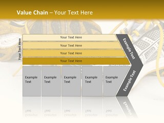 A Pair Of Running Shoes On A White And Yellow Background PowerPoint Template