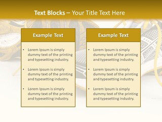 A Pair Of Running Shoes On A White And Yellow Background PowerPoint Template
