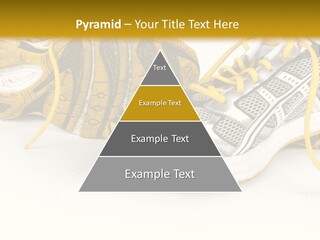 A Pair Of Running Shoes On A White And Yellow Background PowerPoint Template