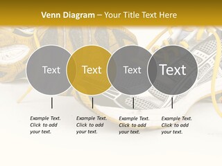 A Pair Of Running Shoes On A White And Yellow Background PowerPoint Template