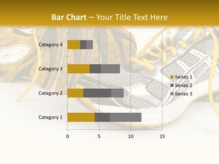 A Pair Of Running Shoes On A White And Yellow Background PowerPoint Template