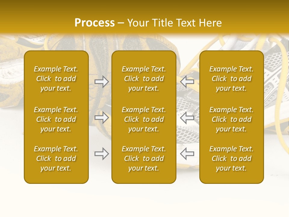 A Pair Of Running Shoes On A White And Yellow Background PowerPoint Template