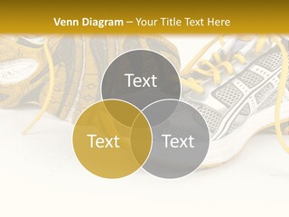 A Pair Of Running Shoes On A White And Yellow Background PowerPoint Template