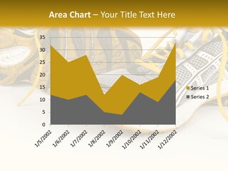 A Pair Of Running Shoes On A White And Yellow Background PowerPoint Template