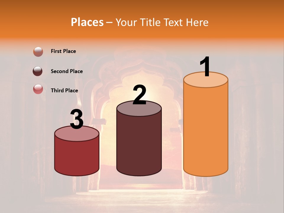 An Archway With A Bright Light Coming Out Of It PowerPoint Template