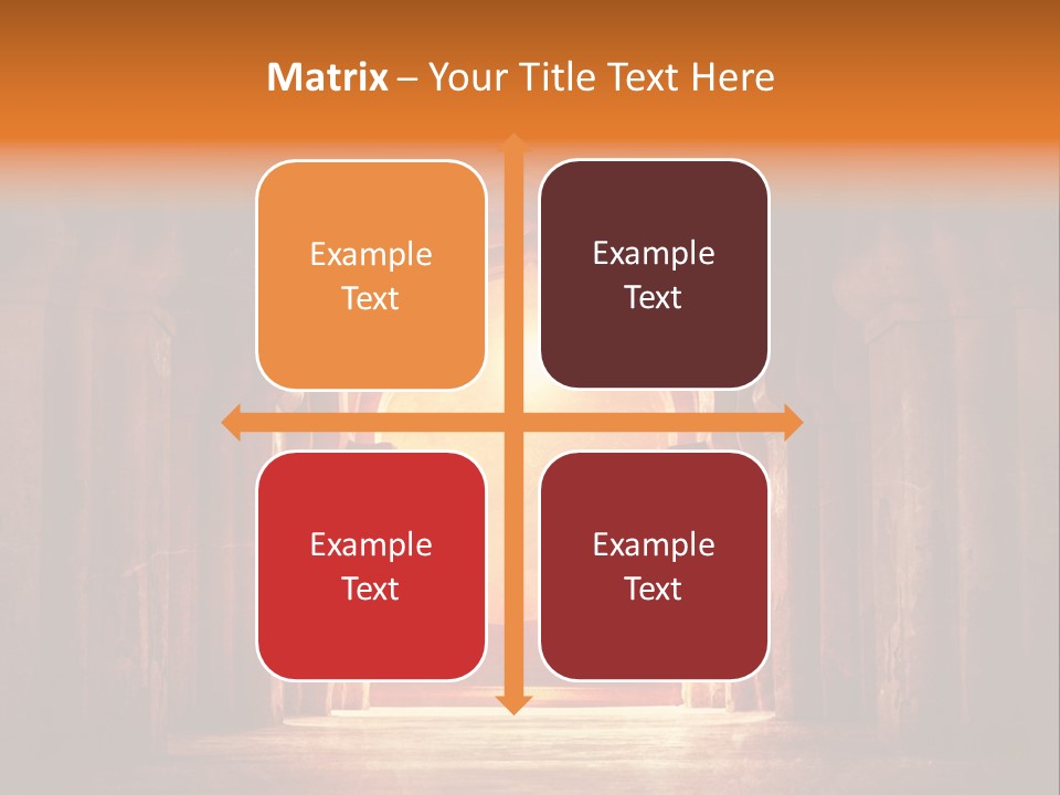 An Archway With A Bright Light Coming Out Of It PowerPoint Template