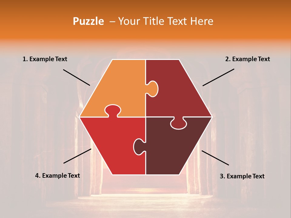 An Archway With A Bright Light Coming Out Of It PowerPoint Template