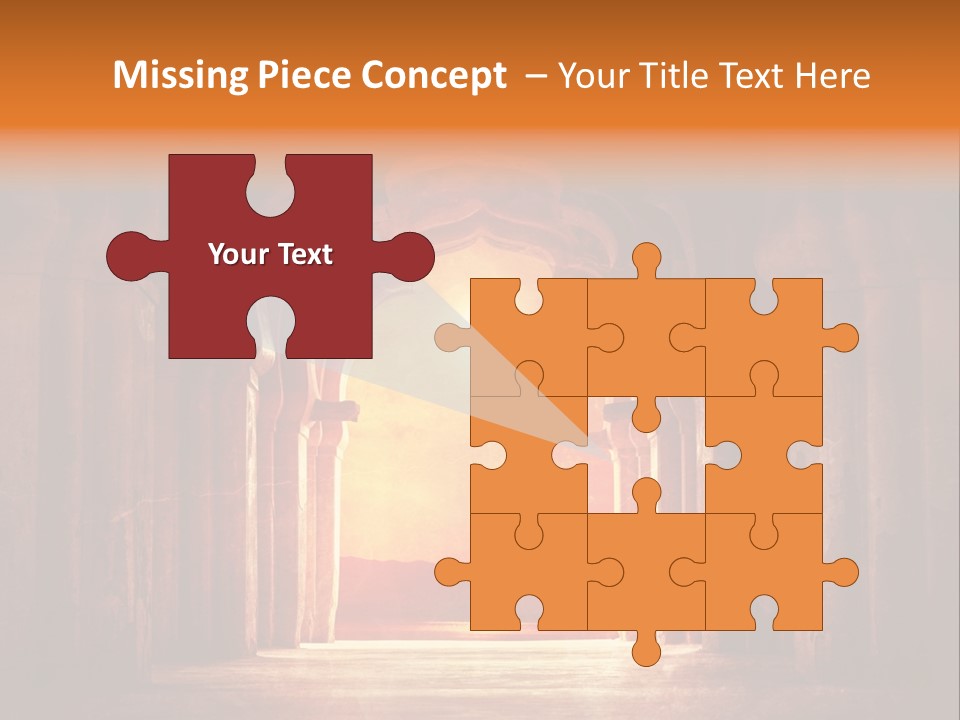 An Archway With A Bright Light Coming Out Of It PowerPoint Template