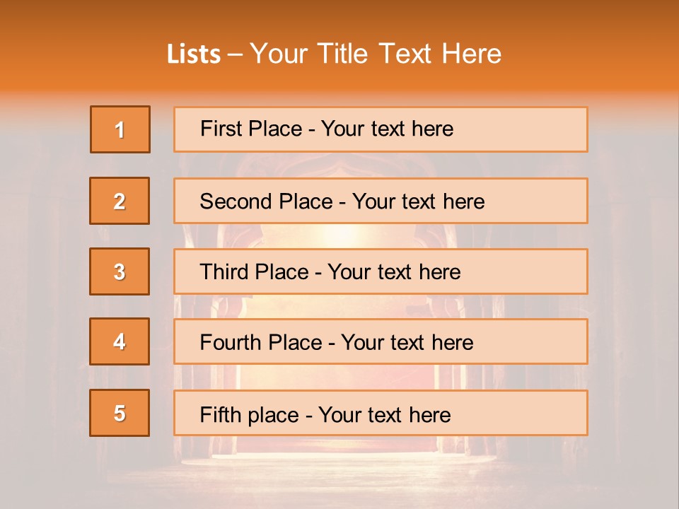 An Archway With A Bright Light Coming Out Of It PowerPoint Template