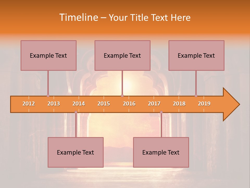 An Archway With A Bright Light Coming Out Of It PowerPoint Template