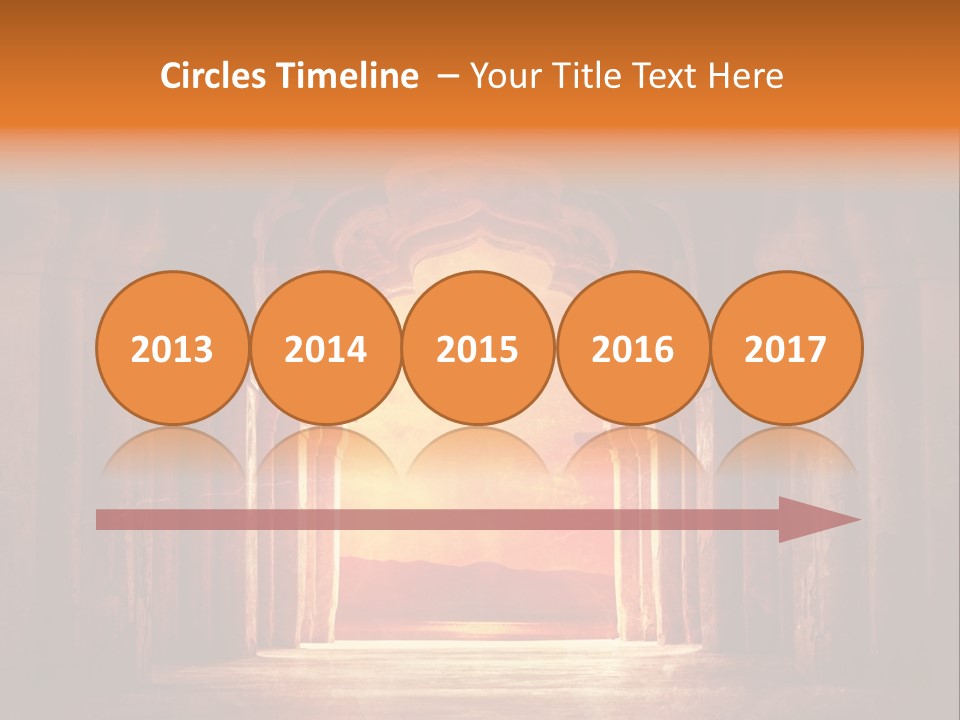 An Archway With A Bright Light Coming Out Of It PowerPoint Template