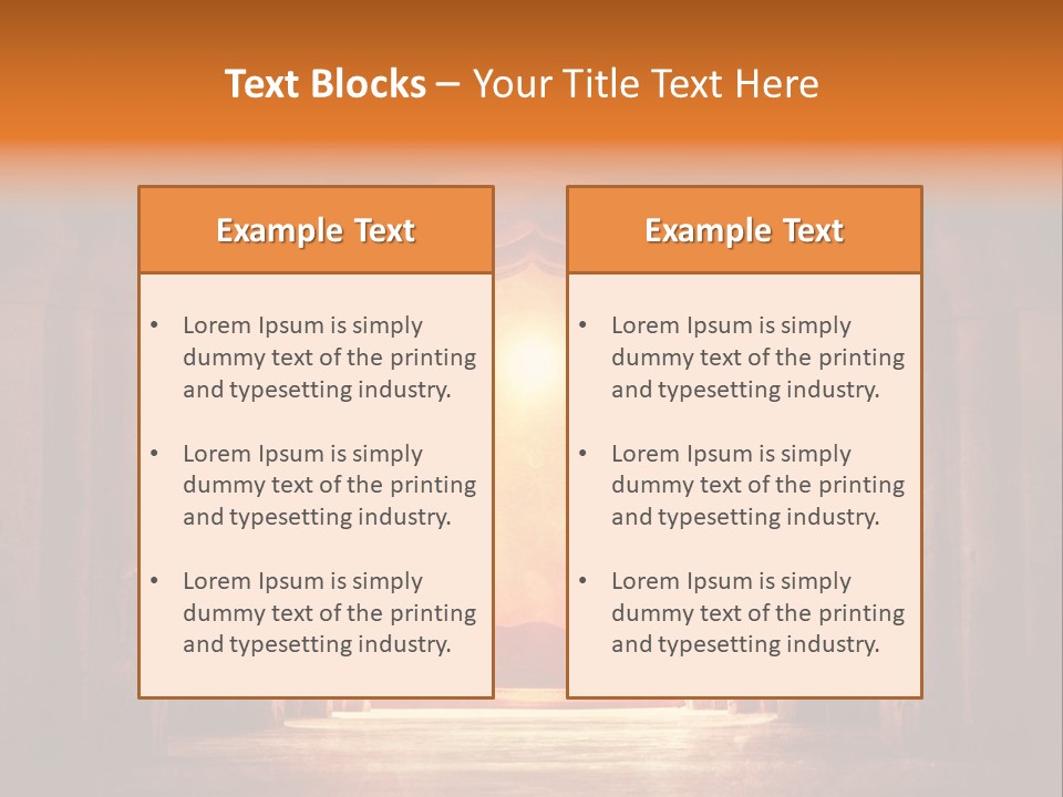 An Archway With A Bright Light Coming Out Of It PowerPoint Template