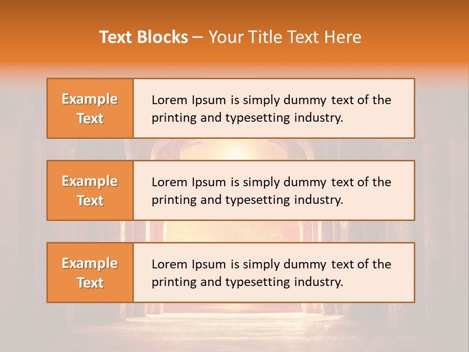 An Archway With A Bright Light Coming Out Of It PowerPoint Template