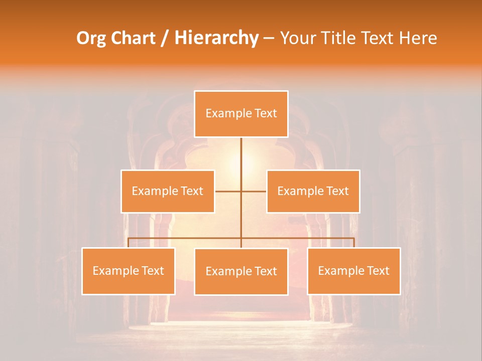 An Archway With A Bright Light Coming Out Of It PowerPoint Template