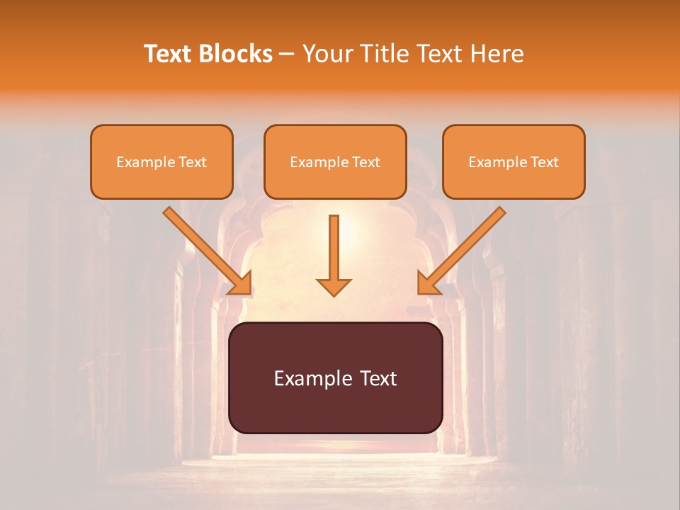 An Archway With A Bright Light Coming Out Of It PowerPoint Template