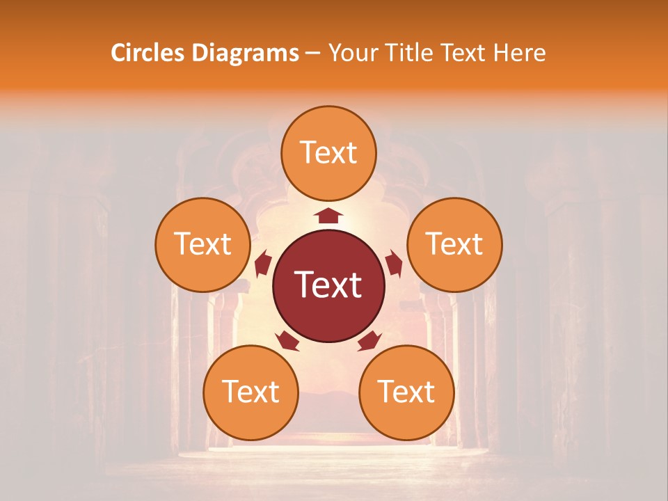 An Archway With A Bright Light Coming Out Of It PowerPoint Template