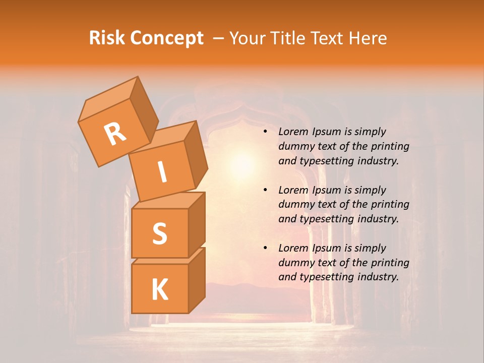 An Archway With A Bright Light Coming Out Of It PowerPoint Template