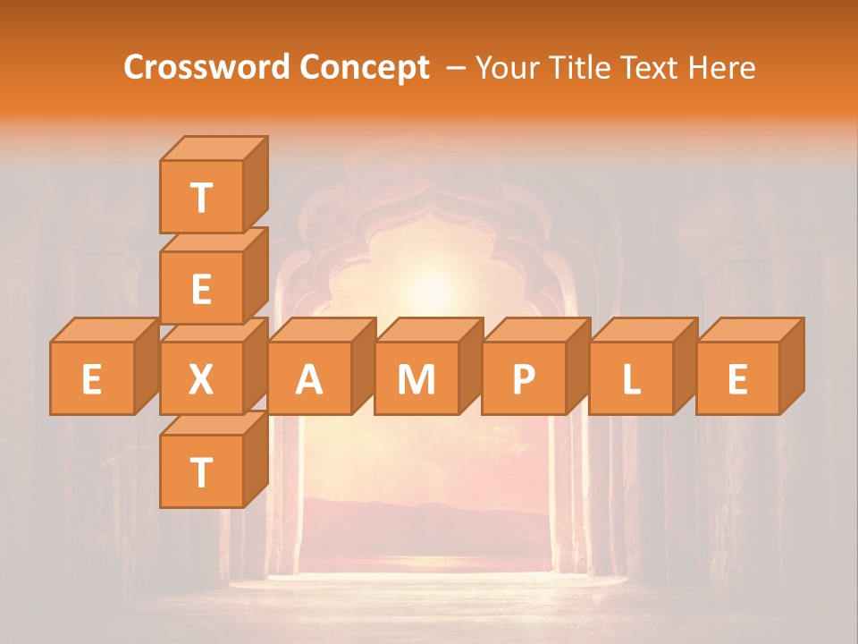 An Archway With A Bright Light Coming Out Of It PowerPoint Template