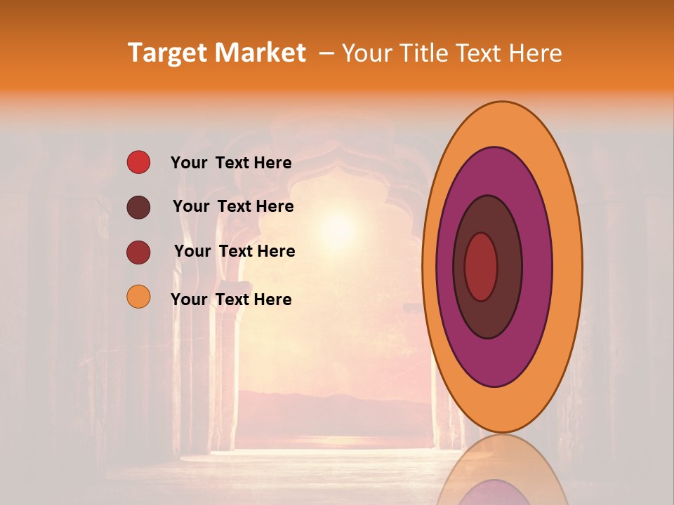 An Archway With A Bright Light Coming Out Of It PowerPoint Template