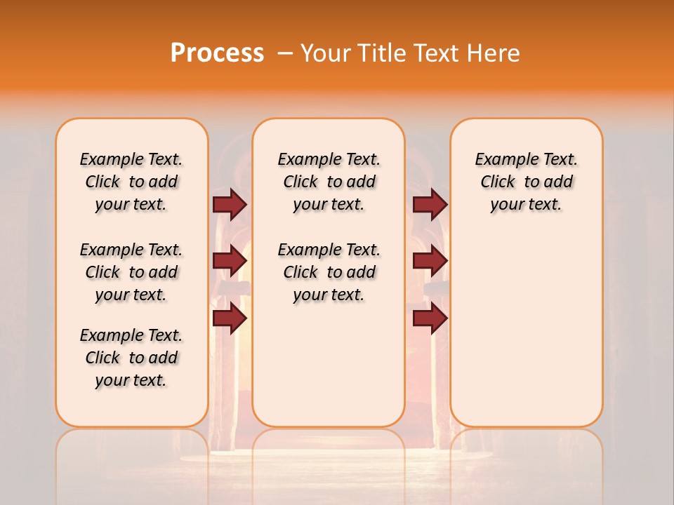An Archway With A Bright Light Coming Out Of It PowerPoint Template