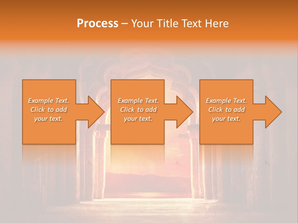 An Archway With A Bright Light Coming Out Of It PowerPoint Template