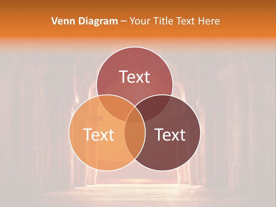 An Archway With A Bright Light Coming Out Of It PowerPoint Template