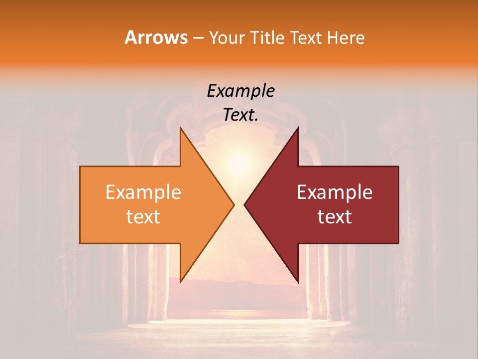 An Archway With A Bright Light Coming Out Of It PowerPoint Template